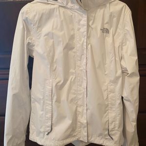White North Face Rain Jacket